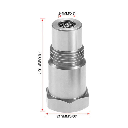 Roestvrijstalen universele O2 sensor adapter M18x1.5, effectieve motorstoringslampje oplossing.