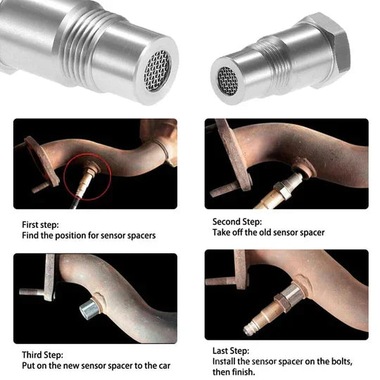 Universele M18x1.5 lambdasonde adapter voor auto's, garandeert een correcte meting en verhelpt het motorstoringslampje.