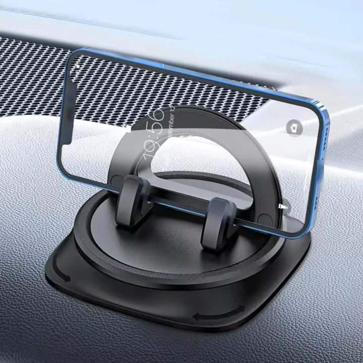 Smartphonehouder voor auto, te bevestigen op dashboard of ventilatierooster. Universeel en draaibaar.