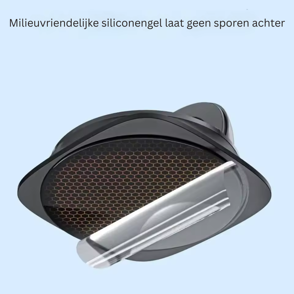 Close-up van de universele auto telefoonhouder, geschikt voor diverse smartphones en draaibaar. Mobiel accessoire.