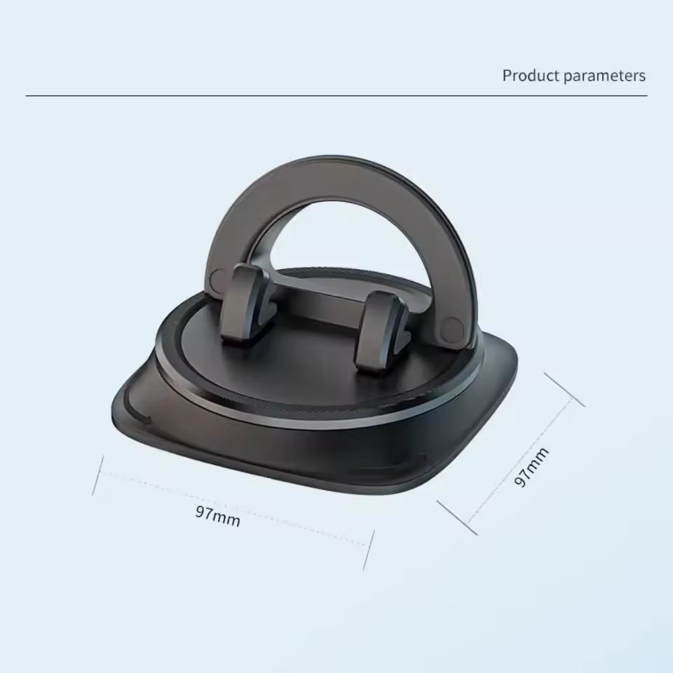 Universele telefoonhouder in auto met smartphone, ideaal voor navigatie of handsfree bellen. Rij veilig.