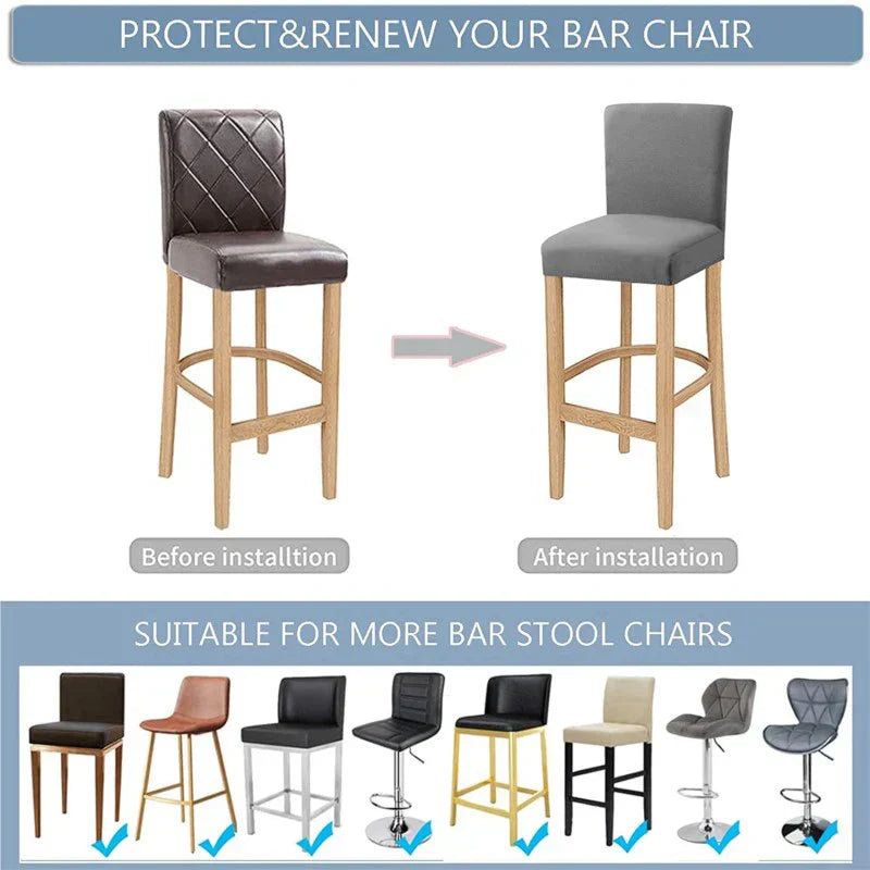 Perfect passende waterdichte stretchhoes voor barstoelen, vernieuwt uw stoel en beschermt tegen slijtage.