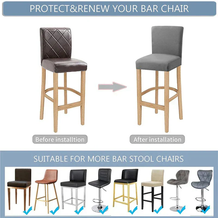 Perfect passende waterdichte stretchhoes voor barstoelen, vernieuwt uw stoel en beschermt tegen slijtage.