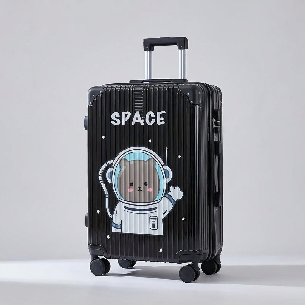 Harde koffer met unieke print, soepele zwenkwielen en veilig TSA slot. Perfect voor zorgeloos reizen.