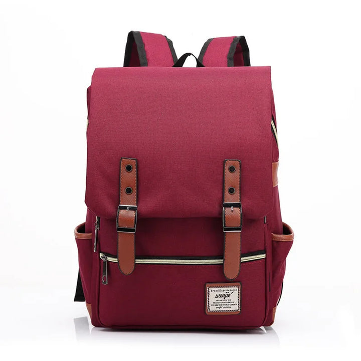 Uniseks waterdichte rugzak gedragen, ideaal als schooltas, werktas of reistas. Modern en comfortabel.