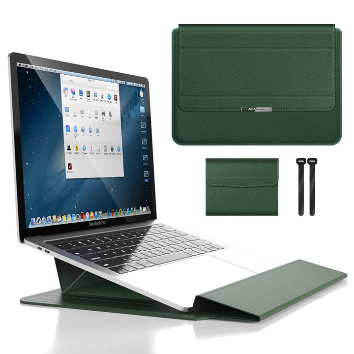 Ergonomische Veltro laptophoes met verstelbare standaard en comfortabele polssteun voor een gezonde werkhouding.