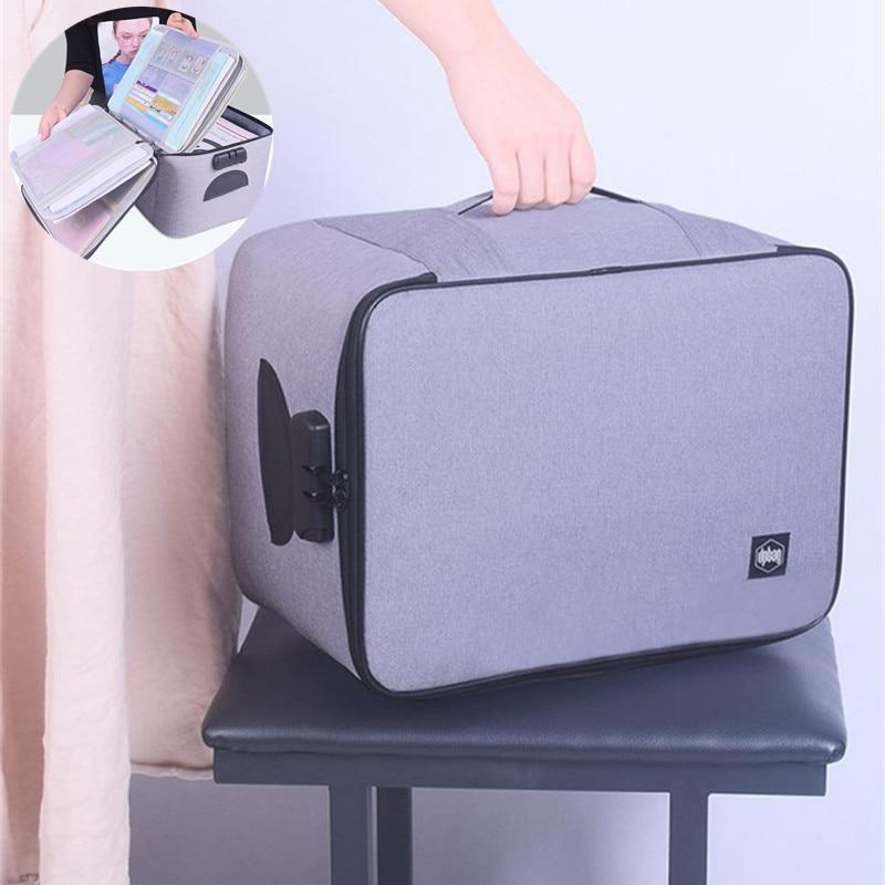 Multi-laags reis organizer en waterdichte box voor documenten, ideaal voor reizen en veilige opslag.