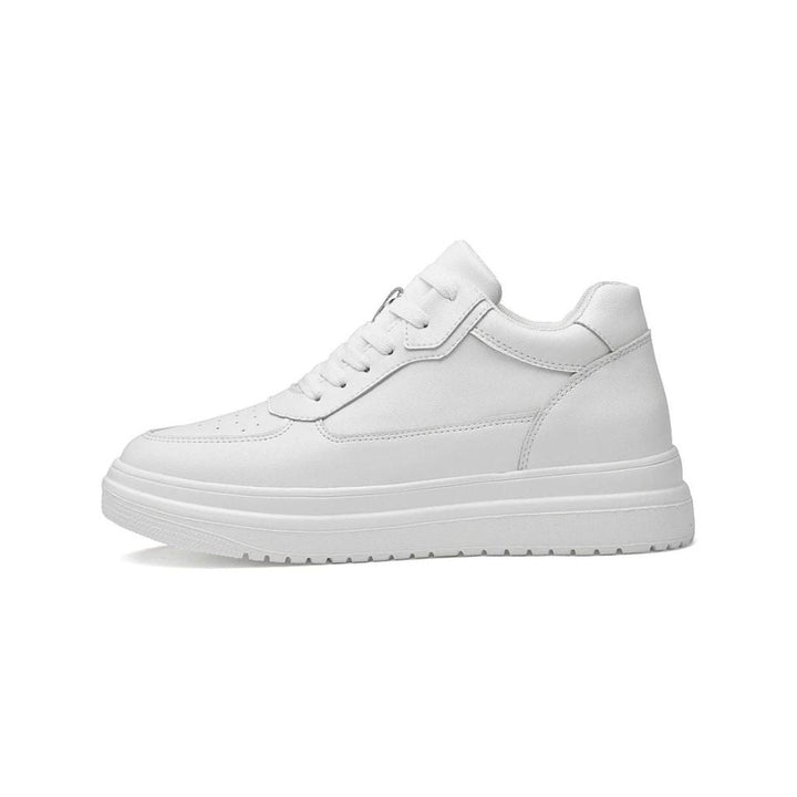 Stijlvolle zwarte verhoogde heren sneakers met onzichtbare lift voor casual look en lengte.