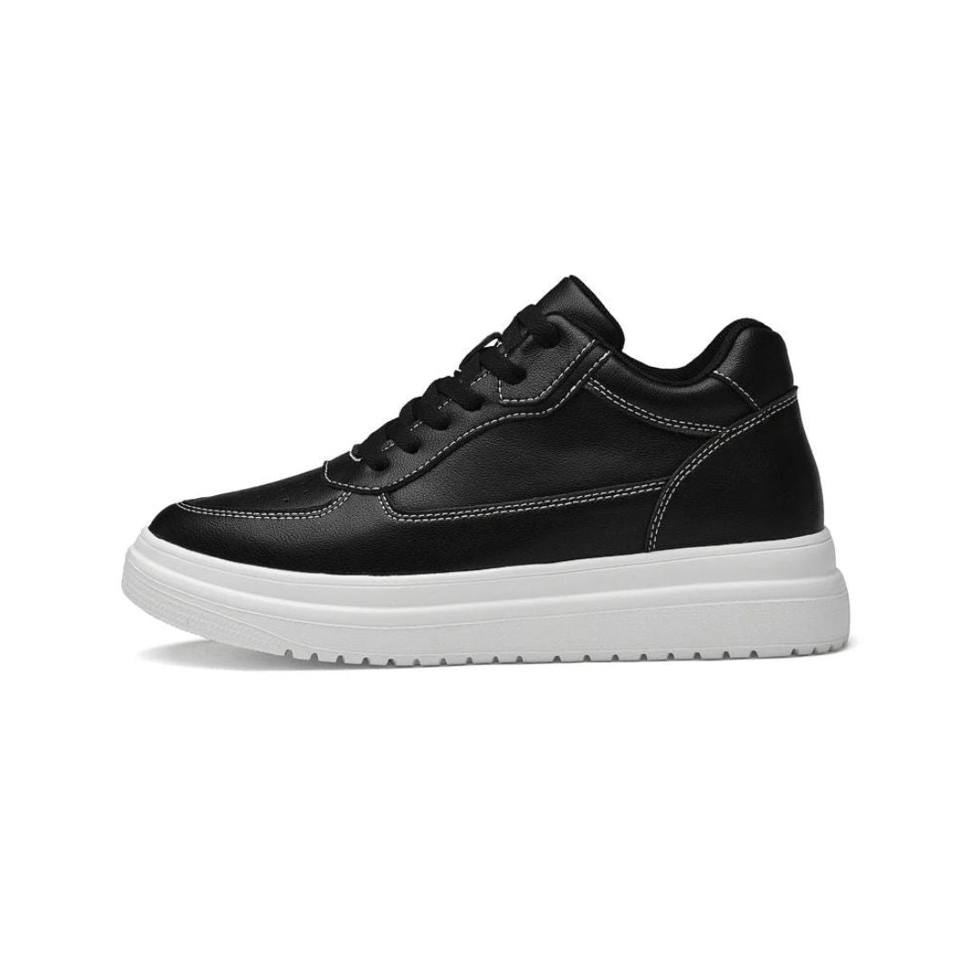 Comfortabele witte verhoogde heren sneakers, perfect voor een moderne casual look en meer lengte.