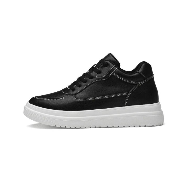 Comfortabele witte verhoogde heren sneakers, perfect voor een moderne casual look en meer lengte.