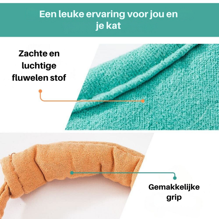 "Verstelbaar kattentuigje Oscar, ontsnappingsvrij, met fluweelzachte ademende stof in diverse stijlvolle kleuren."