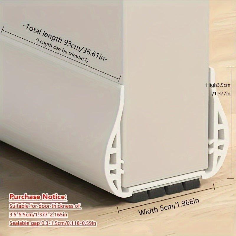 Energiebesparende tochtstrip deurstopper. Vermindert warmteverlies en verhoogt huiscomfort.
