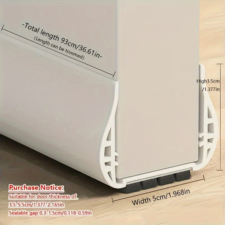 Energiebesparende tochtstrip deurstopper. Vermindert warmteverlies en verhoogt huiscomfort.