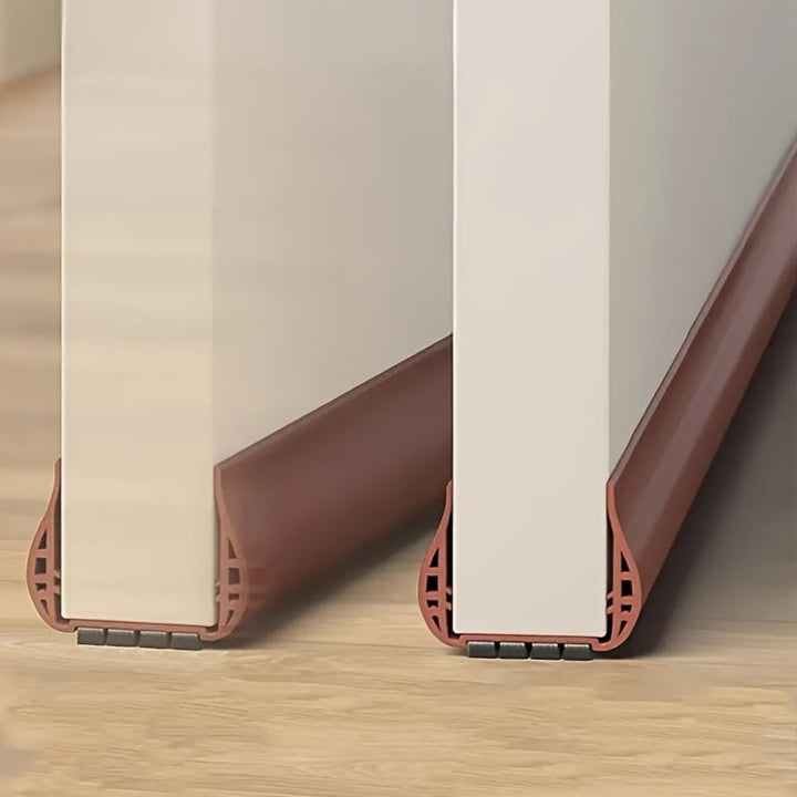 Flexibele deurstopper tochtstrip. Geschikt voor diverse deuren, duurzaam en effectief.