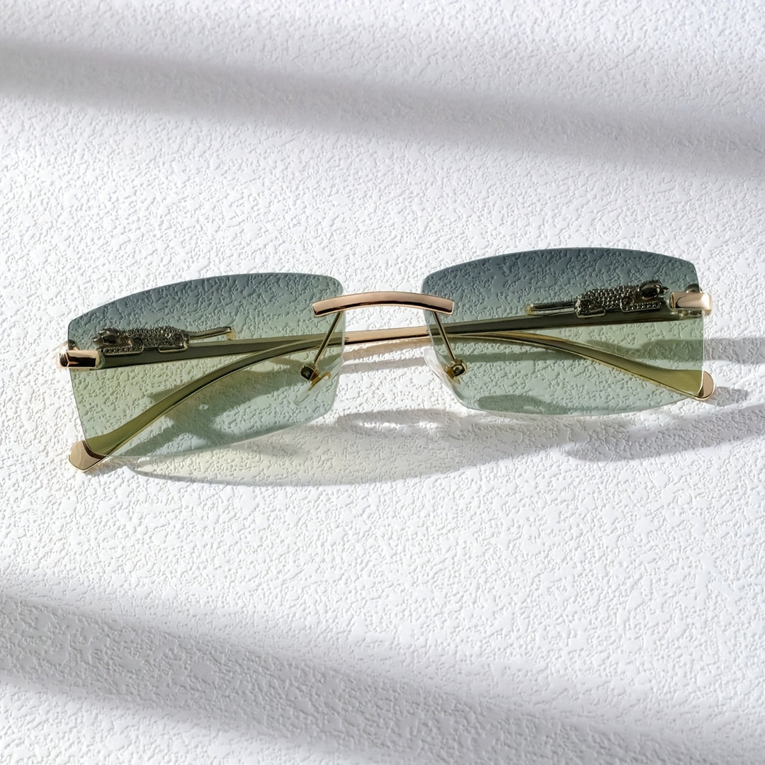 "Vintage vierkante heren zonnebril, stijlvolle look met ontspiegelde glazen, elegant en functioneel design."