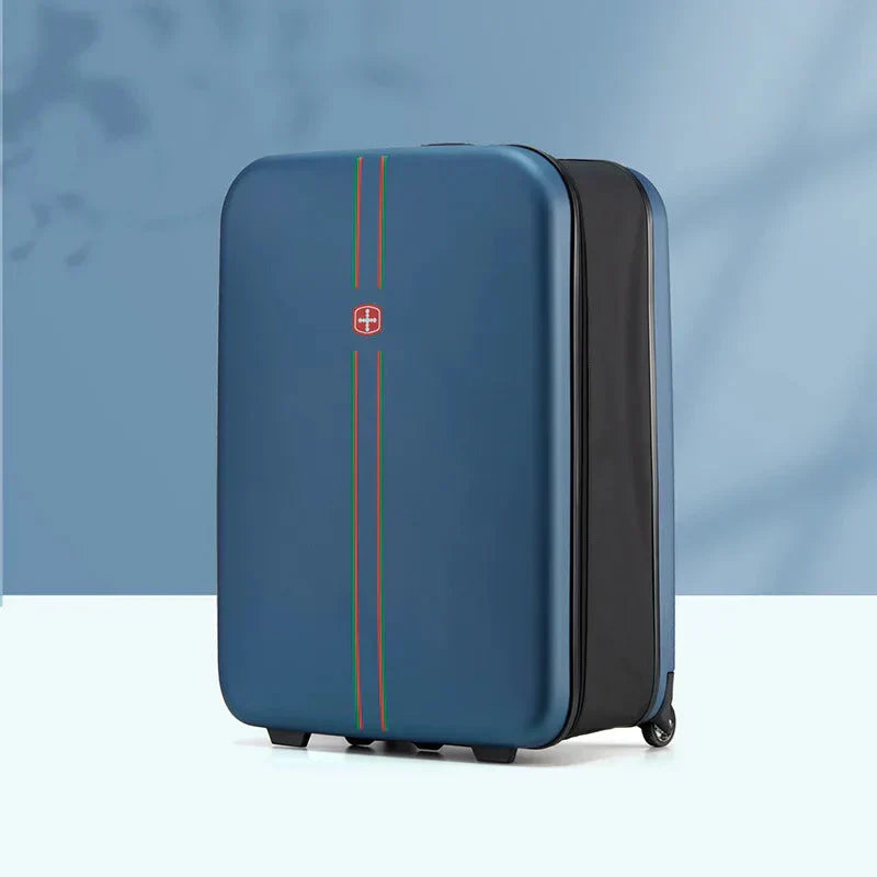 Uitgevouwen Porto reiskoffer hardcase, ruim en klaar voor al je reisbenodigdheden; stevig en praktisch.