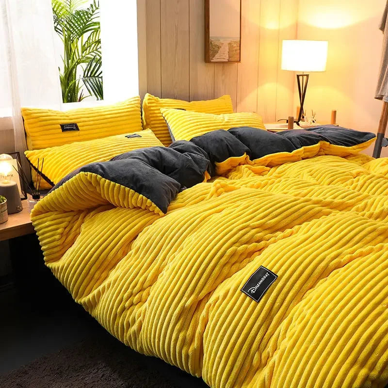 Warm fleece dekbedovertrek van luxe fluweel. Ideaal voor zacht winter beddengoed.