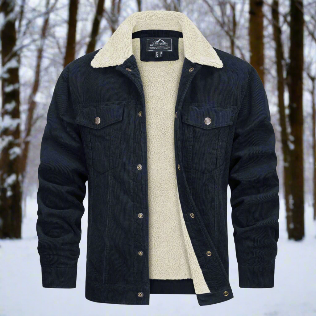 Casual heren denim jack, warm gevoerd voor de winter. Dit veelzijdige jeansjack heeft een klassieke pasvorm.