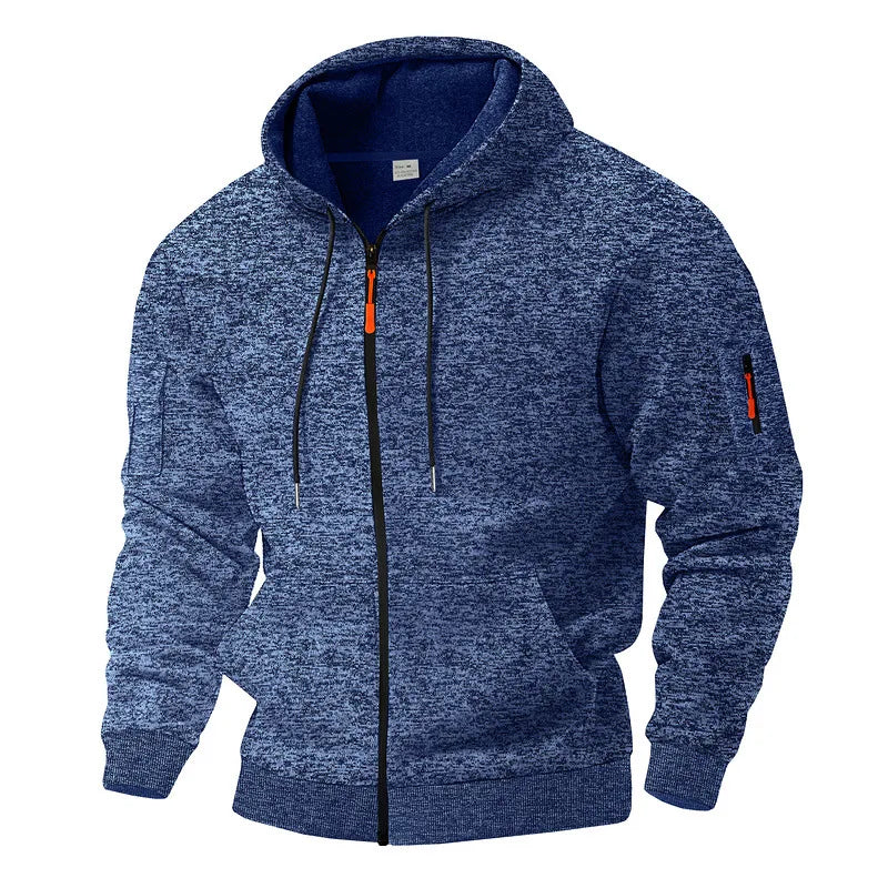 Warm heren capuchonvest met rits, ideaal voor outdoor avonturen & casual herenmode. Comfortabel & veelzijdig.