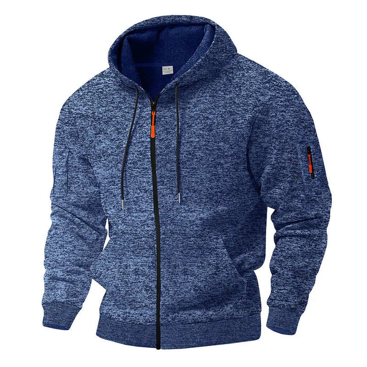Warm heren capuchonvest met rits, ideaal voor outdoor avonturen & casual herenmode. Comfortabel & veelzijdig.