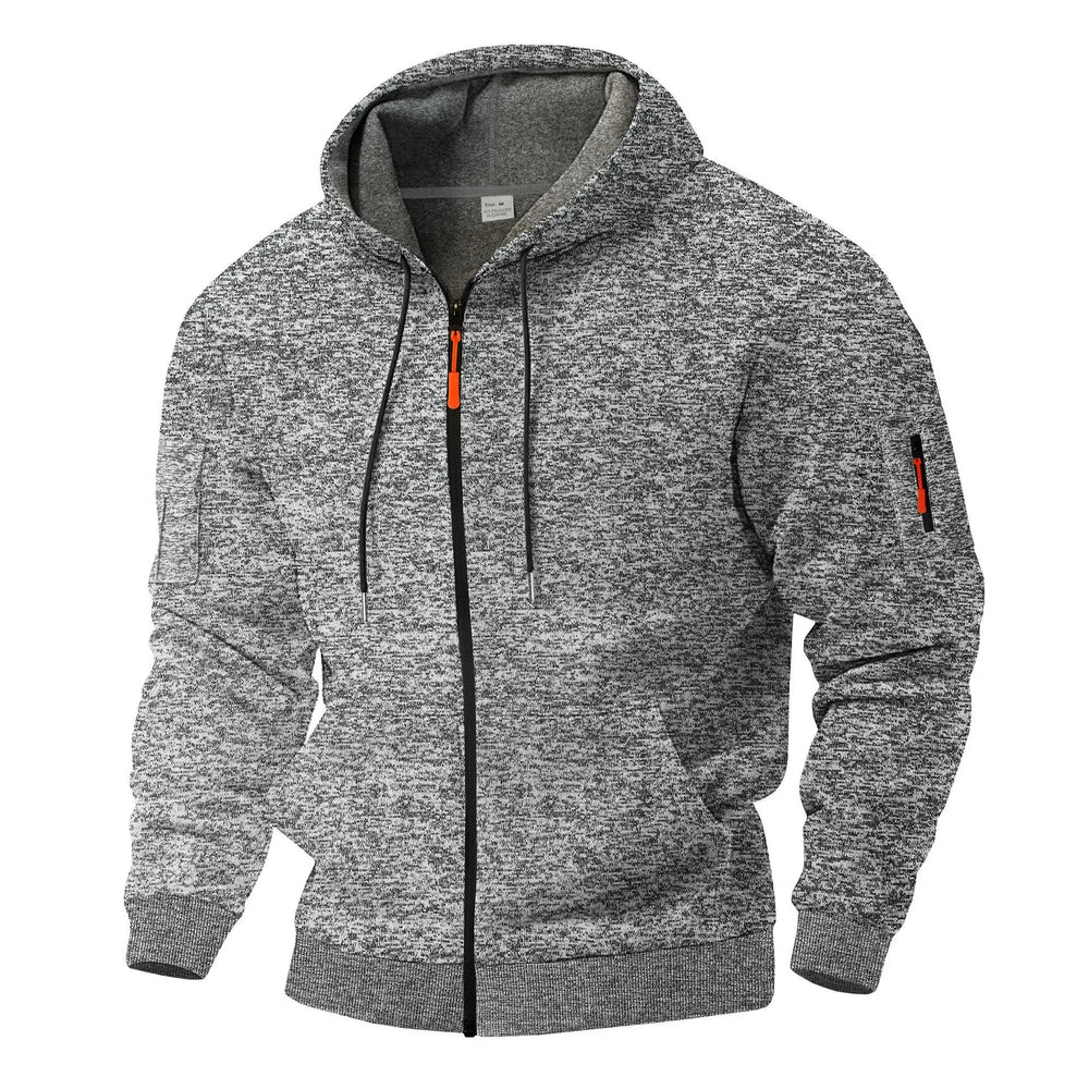 Heren warm ritsvest met capuchon voor comfortabele bovenkleding. Perfect voor buiten & casual gelegenheden.