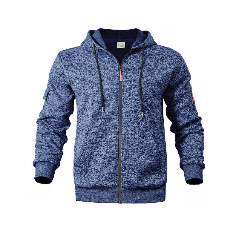 Stijlvol heren capuchonvest met rits, warm en duurzaam. Essentieel voor outdoor & casual herenmode.