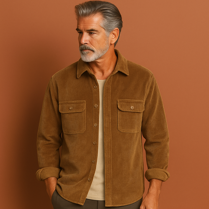 Warm heren fleece vest in retro stijl, comfortabele binnenkant, ideaal als winterkleding met lange mouwen.