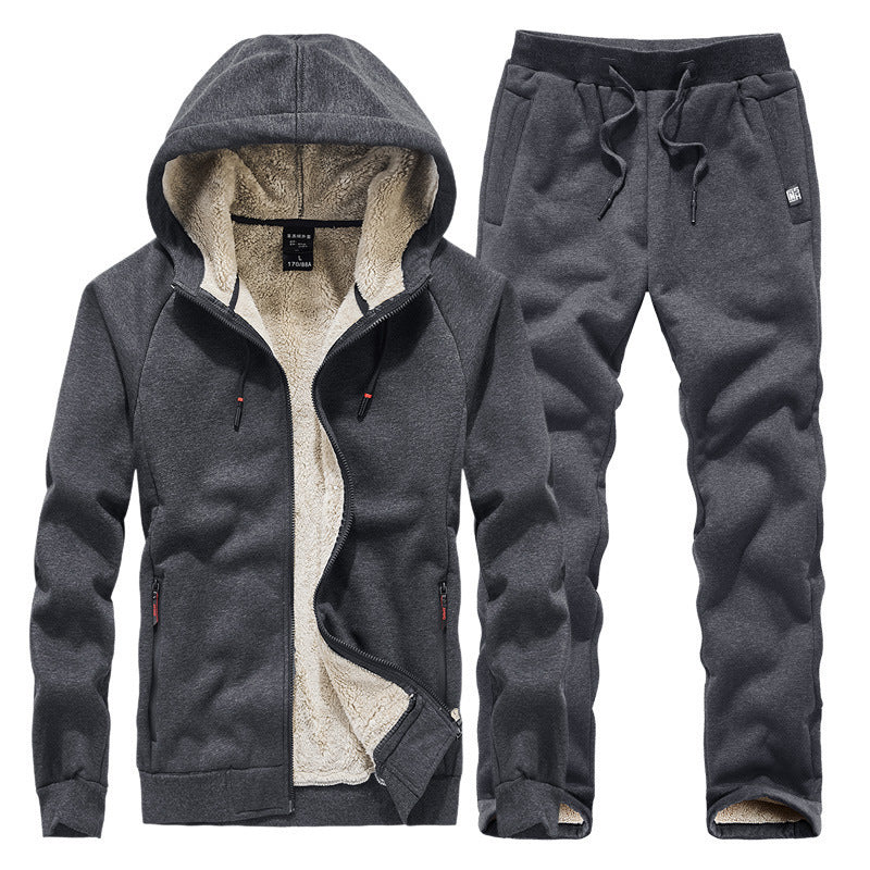 Warm heren joggingpak met capuchon, ideaal winterpak voor sport, casual comfort en koude dagen, ook in grote maten.