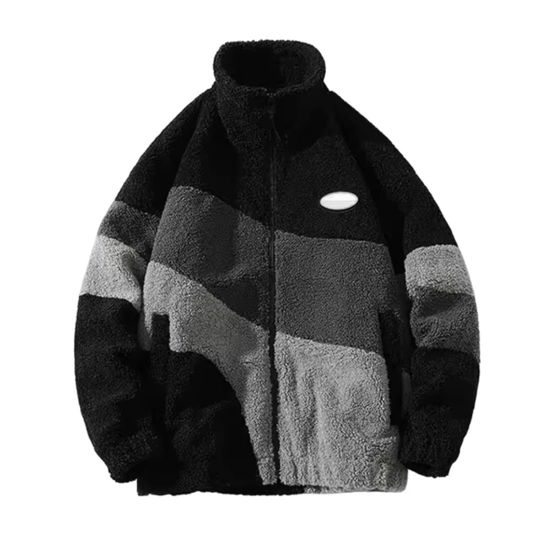 Warm heren ritsvest met hoge kraag. Comfortabel en stijlvol voor koude winter- en herfstdagen.