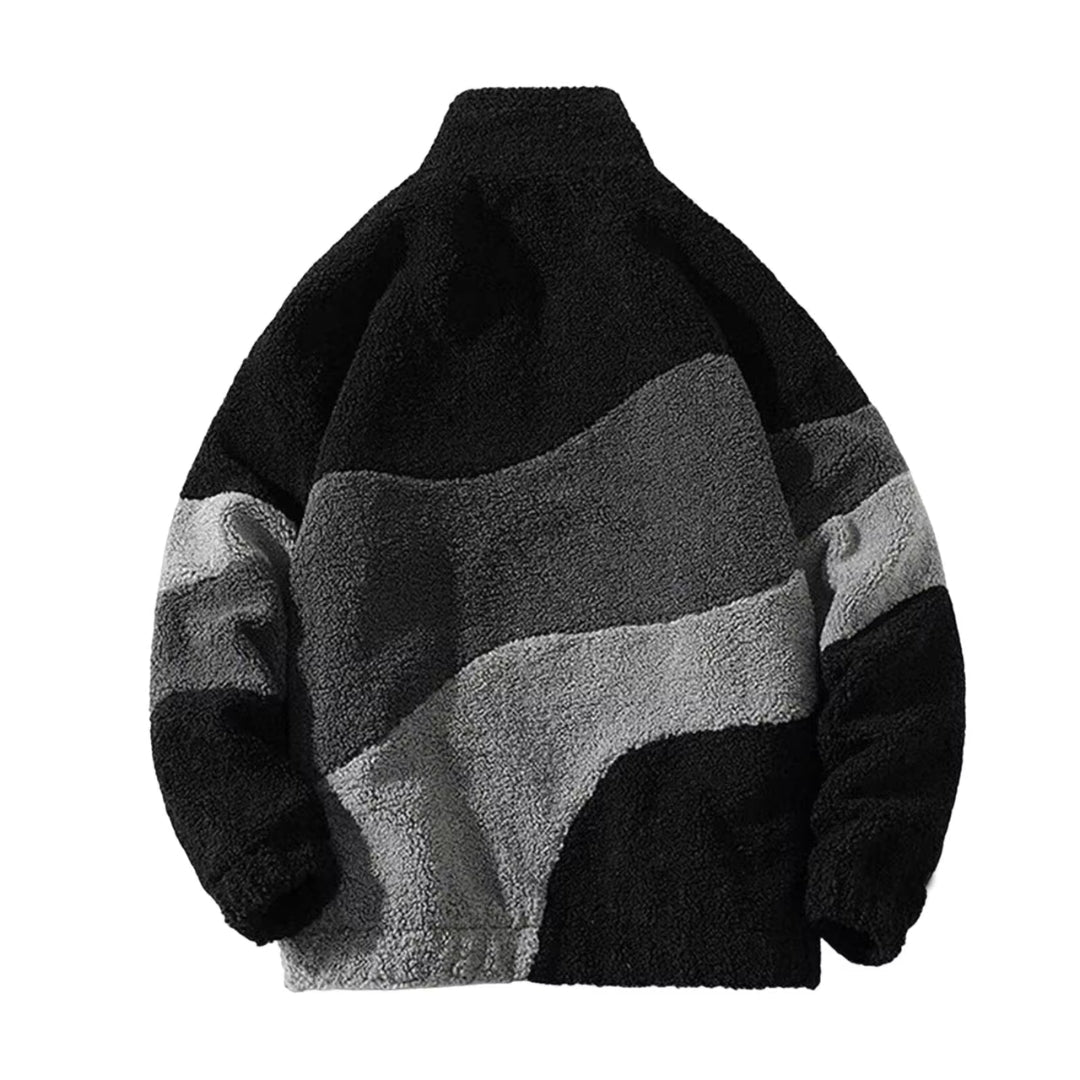 Stijlvol heren ritsvest met hoge kraag; warm en veelzijdig voor herfst en winter mode.