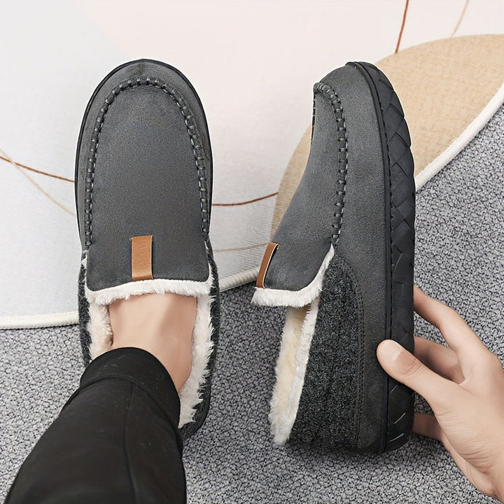 Comfortabele herenschoenen, warme pantoffels loafers, perfect voor casual thuisgebruik.