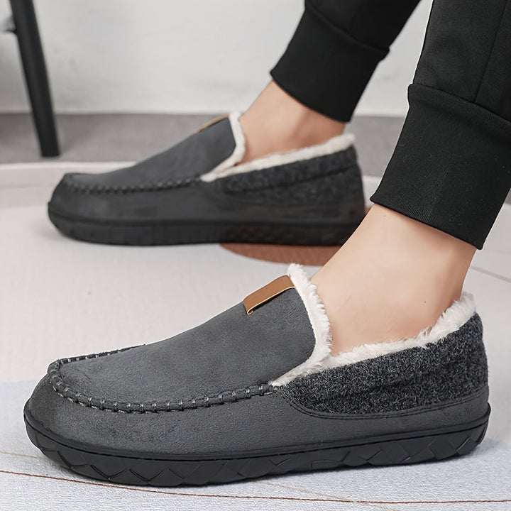 Ultiem thuiscomfort met deze warme heren loafers pantoffels, ideaal voor ontspanning.