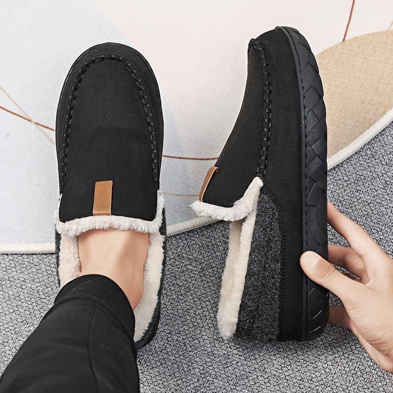 Gevoerde heren pantoffels, warme sloffen voor ultiem wintercomfort en ontspanning.