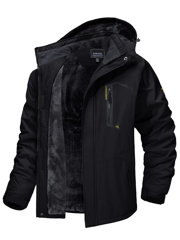 Warme heren winterjas parka met afneembare capuchon, waterafstotend en windwerend voor winterse kou.