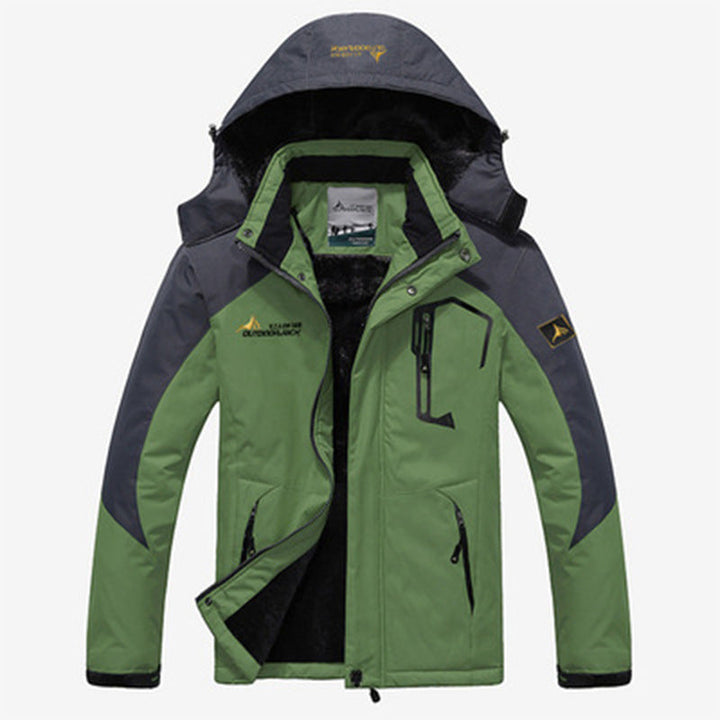 Duurzame heren parka winterjas, waterafstotend, windwerend, met warme voering en afneembare capuchon.