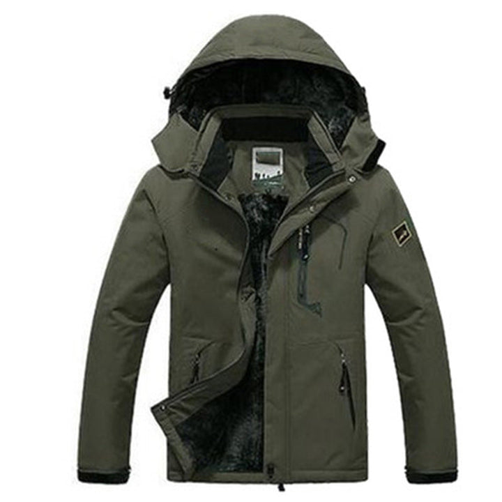 Functionele heren parka winterjas, waterafstotend, windwerend, warm en met afneembare capuchon.