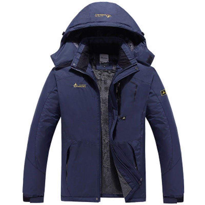 Modieuze herenjas parka, warm, waterafstotend en windwerend, met een praktische afneembare capuchon.