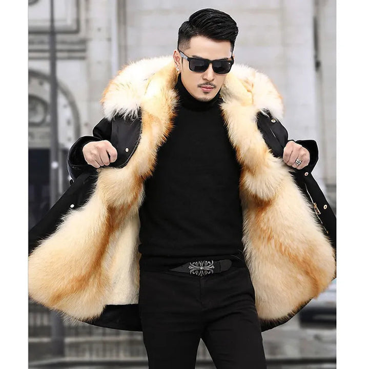Heren parka winterjas met functionele zakken en warme capuchon, stijlvolle en praktische herenmode kleding.