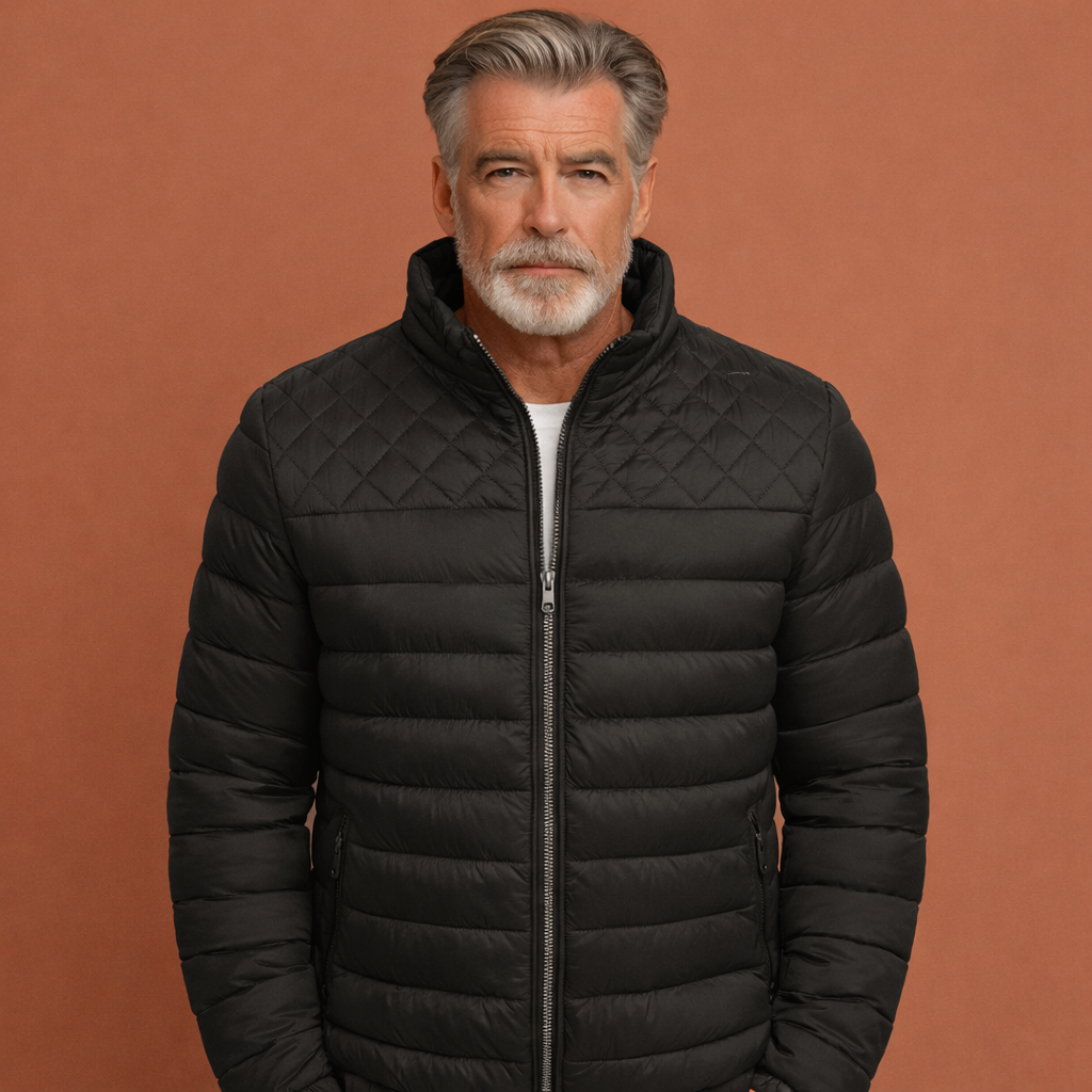 Warme heren winter bomberjas, ideaal als stijlvolle overgangsjas of casual herfstjas. Comfortabel en trendy.
