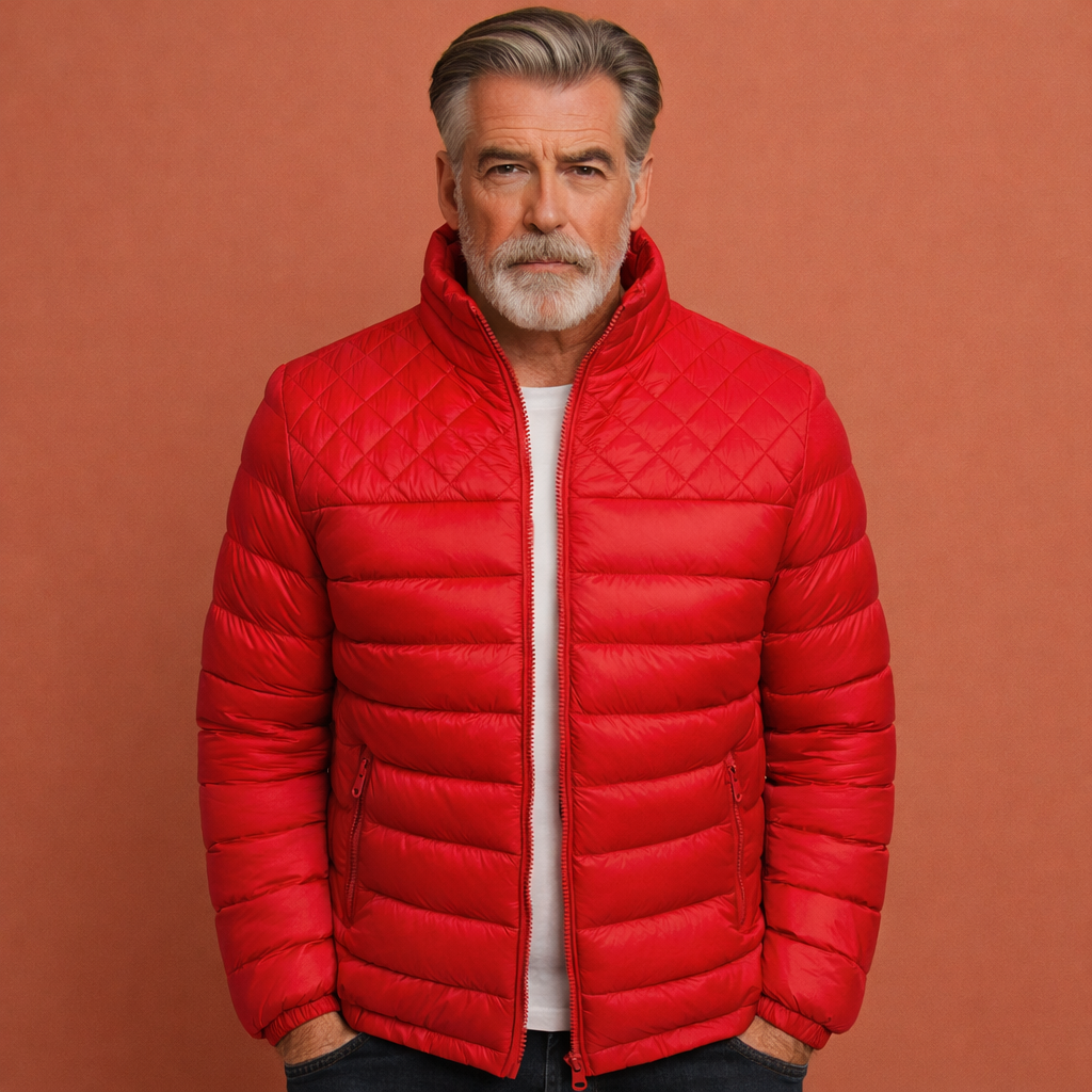 Stijlvolle heren bomberjas voor de winter, perfect als warme overgangsjas. Comfortabele bovenkleding voor mannen.