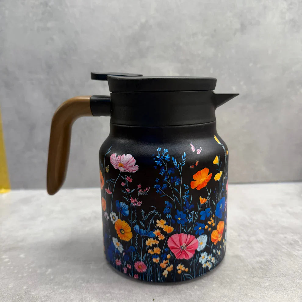 Dubbelwandige RVS warmhoud theepot met theezeef. Optimale isolatie voor thee.