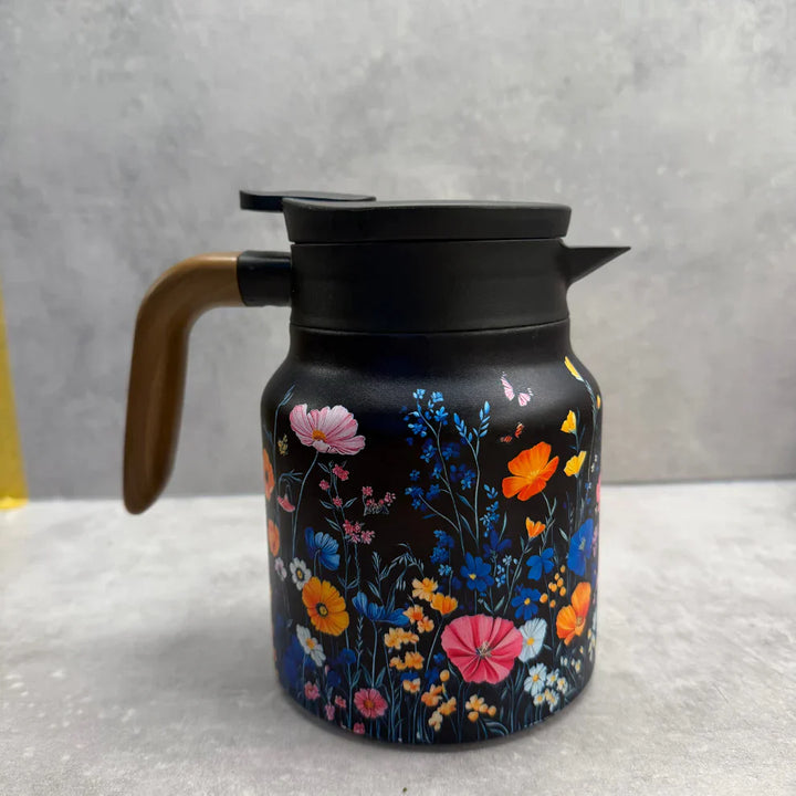 Dubbelwandige RVS warmhoud theepot met theezeef. Optimale isolatie voor thee.