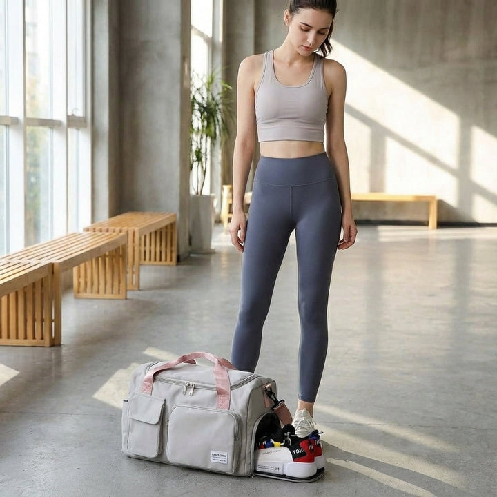 Waterbestendige unisex Travellea duffel van nylon. Ideale reistas of sporttas met georganiseerde vakken.