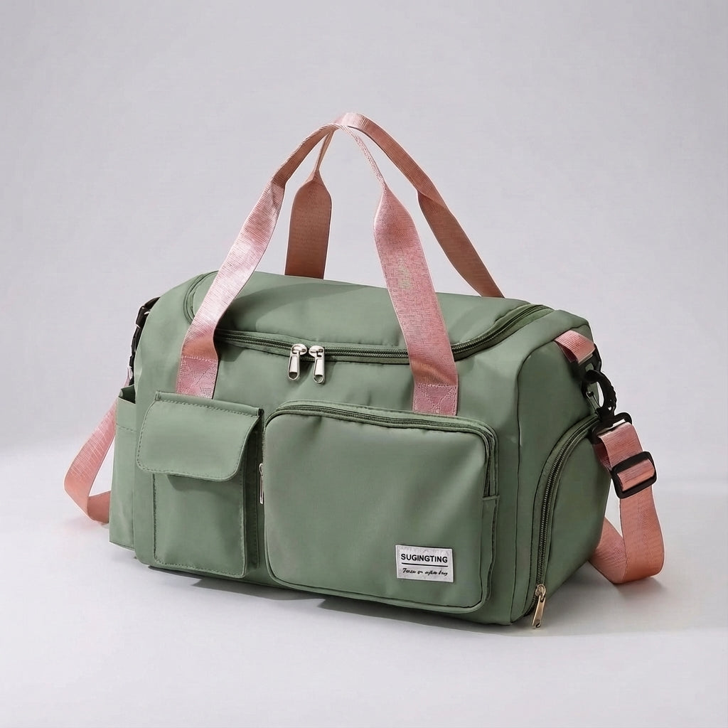 Duurzame waterbestendige Travellea nylon duffel, perfect als sporttas of weekendtas. Voor georganiseerd reizen.