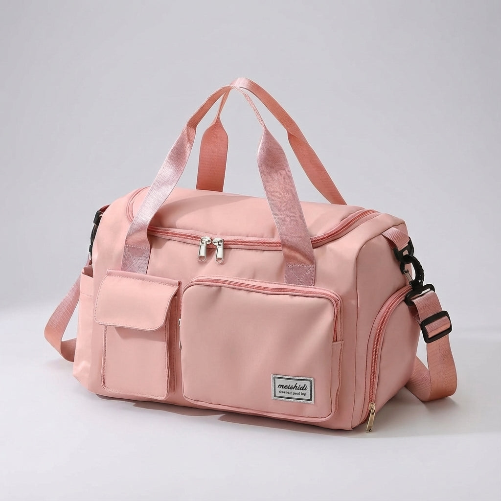 Travellea waterbestendige nylon duffel met slimme vakken. Ideale georganiseerde reistas of sporttas voor unisex gebruik.