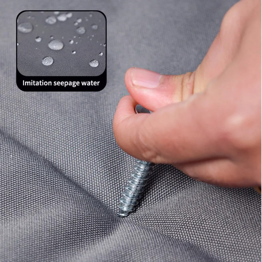 Waterdicht en comfortabel hondenbed met zachte vulling, verkrijgbaar in blauw, grijs, groen, en rood voor binnen- en buitengebruik.