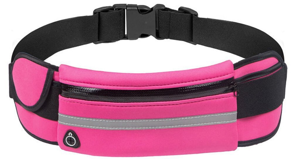 Comfortabel waterdicht hardloop heuptasje met verstelbare riem voor een stevige pasvorm.