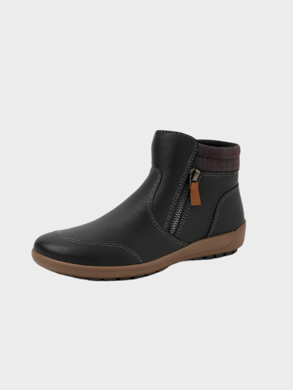 Waterdichte dames enkellaarsjes met comfortabele ondersteuning, ideaal voor herfst en winter.