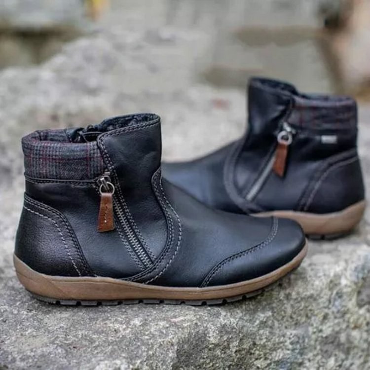 Comfortabele dames enkellaarsjes met uitstekende ondersteuning, perfect voor lange wandelingen.