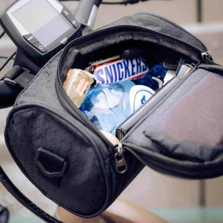 Fietsbenodigdheden: waterdichte fietstas met touchscreen telefoonhouder. Verstelbare stuurtas voor elk fietsavontuur.